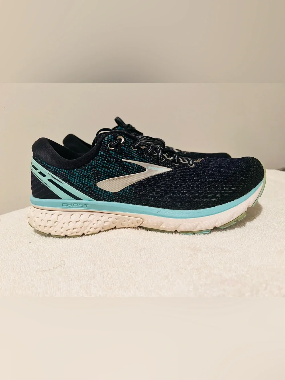 Brooks Ghost 11 Running Shoes Women’s Size 9.5 Blue Navy/Aqua 1202771B493